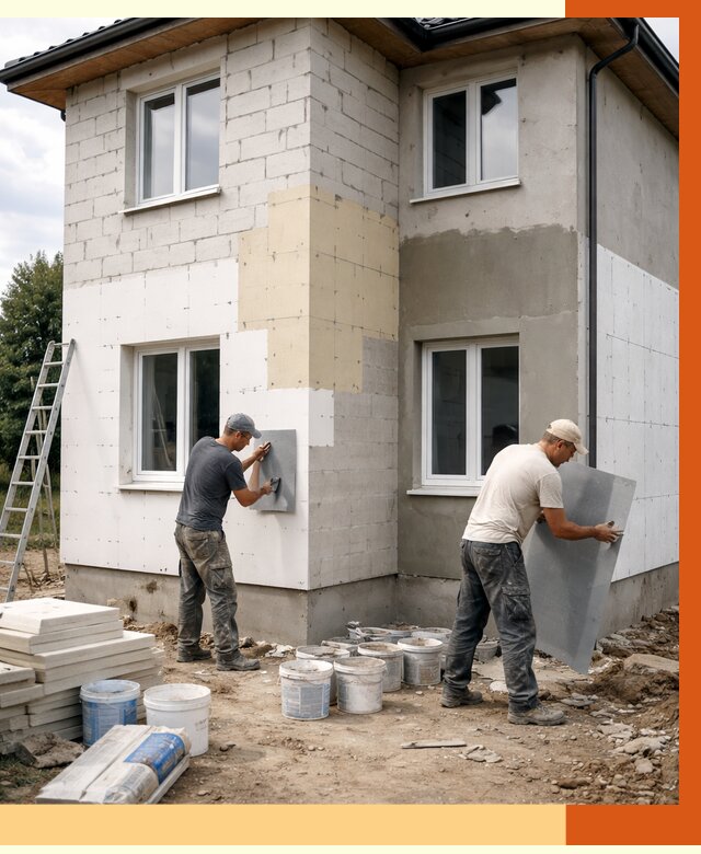 Утепление дома из газобетона в Юбилейном от 4327 руб./м² — заказать у ТепломастерЮбл